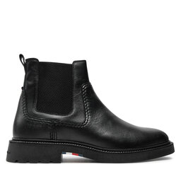 Tommy Hilfiger Kotníková obuv s elastickým prvkem Tommy Hilfiger Chelsea FM0FM05184 Černá