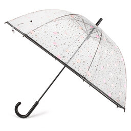 Happy Rain Paraply Happy Rain Long Domeshape Dots & Hearts 40983 Transparant
