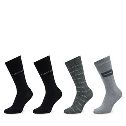 Calvin Klein 4 pár hosszú szárú férfi zokni Calvin Klein 701224108 Fekete