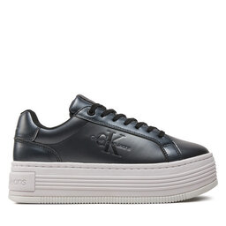 Calvin Klein Jeans Sneakersy Calvin Klein Jeans Bold Platf Low Lace Lth Ml Mtl YW0YW01464 Czarny