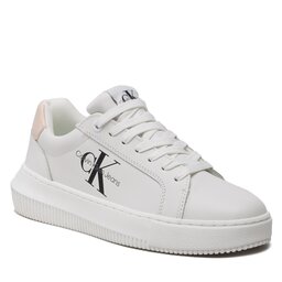 Calvin Klein Jeans Tenisice Calvin Klein Jeans Chunky Cupsole Monologo W YW0YW00823 White/Peach 02T