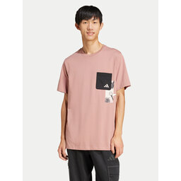 adidas adidas T-shirt Lens Elevated Pocket Graphic JJ3927 Ružičasta Loose Fit