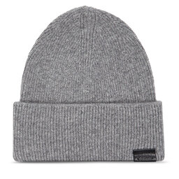Calvin Klein Шапка Calvin Klein Leather Patch Docker Beanie K50K510978 Ghost Gray PCD
