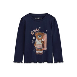 Guess Guess Bluse K6YI11 K3676 Dunkelblau Regular Fit