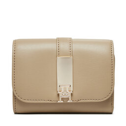 Tommy Hilfiger Mały Portfel Damski Tommy Hilfiger Th Heritage Med AW0AW16579 Beżowy