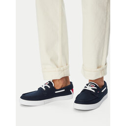 Tommy Hilfiger Sneakers aus Stoff Tommy Hilfiger Th Boat Vulc Sneaker Canvas FM0FM05877 Dunkelblau