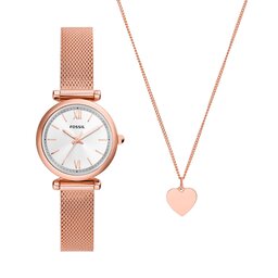 Fossil Hodinky Fossil Carlie ES5314SET Rose Gold/Rose Gold