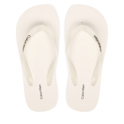 Calvin Klein Zehentrenner Calvin Klein Arwa - Metallic Pearlised Flip Flops HW0HW02956 Weiß