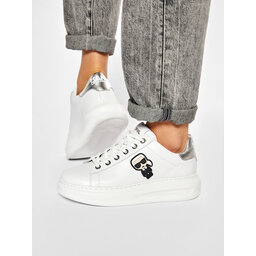 KARL LAGERFELD Sneakers KARL LAGERFELD KL62530 White Lthr W/Silver