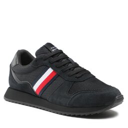Tommy Hilfiger Laisvalaikio batai Tommy Hilfiger Runner Evo Mix FM0FM04699 Black BDS