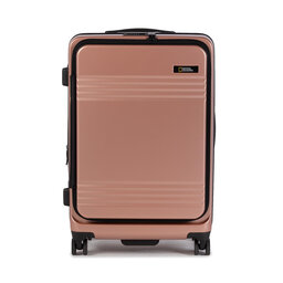 

Середня тверда валіза National Geographic Lodge N165HA.60.14 Rose Gold, Рожевий