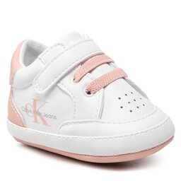 Calvin Klein Jeans Αθλητικά Calvin Klein Jeans Lace-Up/Velcro Shoe V0A4-80227-1433 White/Pink X134
