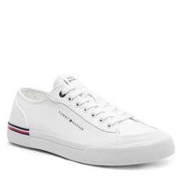 Tommy Hilfiger Sneakers aus Stoff Tommy Hilfiger Corporate Vulc Canvas FM0FM04954 White YBS