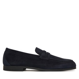 Tommy Hilfiger Slipper Tommy Hilfiger Flexible Slim Suede Loafer FM0FM05745 Blau