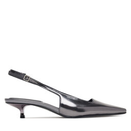 Calvin Klein Pumps Calvin Klein Kitten Heel Pump Sling Mirr Lth HW0HW03275 Silberfarben