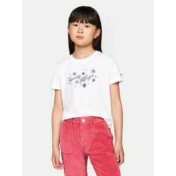 Tommy Hilfiger Tommy Hilfiger Majica KG0KG08250 D Bela Regular Fit