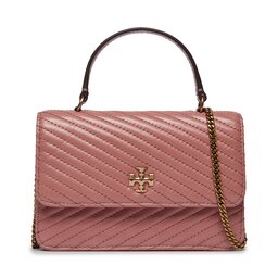 Tory Burch Borsetta Tory Burch Kira Moto Quilt Mini Top Handle Chain Wallet 155893 Pink Magnolia 651