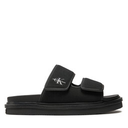 Calvin Klein Jeans Şlapi Calvin Klein Jeans Double Bar Sandal Mtl YM0YM01020 Negru