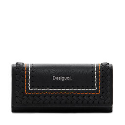Desigual Голям дамски портфейл Desigual 25SAYP21 Черен