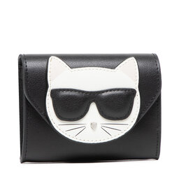 KARL LAGERFELD Малък дамски портфейл KARL LAGERFELD 220W3219 Black/Mult A908