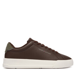 Tommy Hilfiger Sneakers Tommy Hilfiger Th Court Lth Detail Ess FM0FM05367 Braun