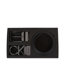

Чоловічий ремінь Calvin Klein Gs 2 Buckles 1 Strap Belt Set K50K511027 Black/Brown BAX, Чорний