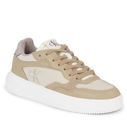 Calvin Klein Jeans Сникърси Calvin Klein Jeans Chunky Cupsole Coui Lth Mix YW0YW01171 Eggshell/Travertine/Creamy White 0GC
