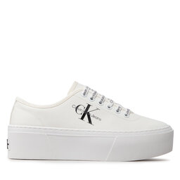 

Снікерcи Calvin Klein Jeans Cupsole Flatform Laceup Low Txt YW0YW00766 Bright White YAF, Білий