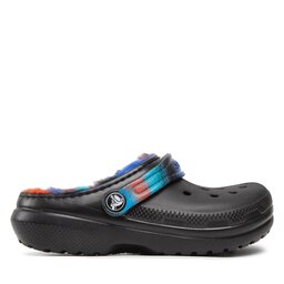 

Шльопанці Crocs Classic Lined Spray Dye Clog K 208081 Noir/Multi/Rayures, Чорний