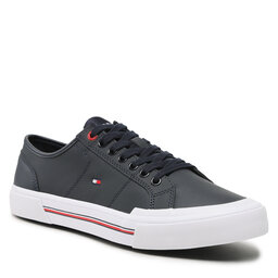 Tommy Hilfiger Teniși Tommy Hilfiger Core Corporate Vulc Leather FM0FM04561 Desert Sky DW5