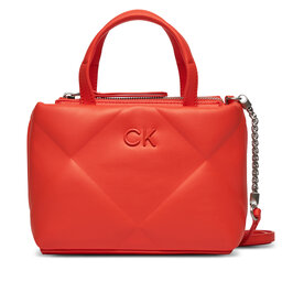 Calvin Klein Handtasche Calvin Klein Re-Lock Quilt Tote Mini K60K611340 Flame SA3