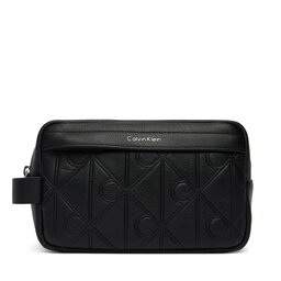 Calvin Klein Kosmetiktasche Calvin Klein Xl Emblem Aop Embo?Ss Dopp Kit LV04D1179G Schwarz