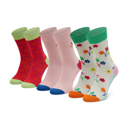 Happy Socks 3er-Set hohe Unisex-Socken Happy Socks XFLO08-3300 Rosa