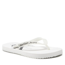 Calvin Klein Jeans Čības uz pirksta Calvin Klein Jeans Beach Sandal Monogram Tpu YW0YW00098 Bright White 02S