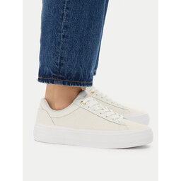 Tommy Hilfiger Sneakers Tommy Hilfiger Th Platform Sneaker Quilted FW0FW09265 Écru