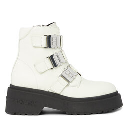 Tommy Jeans Botki Tommy Jeans Tjw Chunky Boot Hardware EN0EN02443 Écru