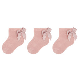 Condor Zestaw 3 par wysokich skarpet dziecięcych Condor 2.007/4 Pale Pink 0526