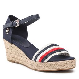 Tommy Hilfiger Espadrile Tommy Hilfiger Mid Wedge Corporate FW0FW07078 Space Blue DW6