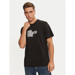 Karl Lagerfeld Jeans Karl Lagerfeld Jeans Marškinėliai 246D1711 Juoda Regular Fit
