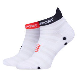 Compressport Skarpety Niskie Unisex Compressport Pro Racing Socks v4.0 Ultralight Run Low XU00051B Biały