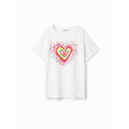 Desigual Desigual Camiseta 23SGTK20 Blanco Regular Fit