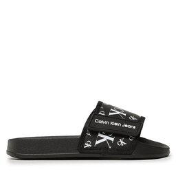 

Шльопанці Calvin Klein Jeans Logo Maxi Velcro Pool Slide V3B0-80634-1172 M Black 999, Чорний