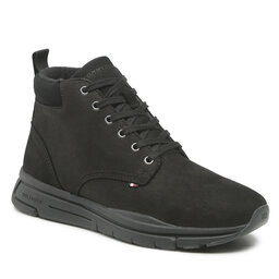 Tommy Hilfiger Schnürschuhe Tommy Hilfiger Warm Hilfiger Lth Hybrid Boot FM0FM04412 Black BDS
