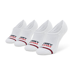 Tommy Jeans Lot de 2 paires de socquettes unisexe Tommy Jeans 701218958 White 001