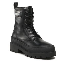 Tommy Jeans Polokozačky Tommy Jeans Tjw Foxing Lace Up EN0EN02217 Black BDS