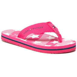 Tommy Hilfiger Šlepetės per pirštą Tommy Hilfiger Stars Print Flip Flop T3A0-30882-0058 M Fuchsia 313