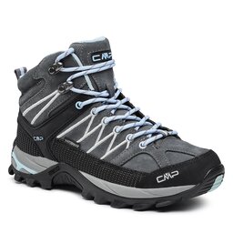 CMP Botas de montaña CMP Rigel Mid Wmn Trekking Shoes Wp 3Q12946 Graffite/Azzurro 77BD