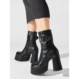 

Ботильйони Steve Madden Siren Bootie SM11002628 SM11002628-017 Black Leather, Чорний
