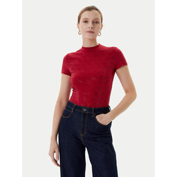 Guess Guess T-shirt W4BI26 J1314 Bordeaux Regular Fit