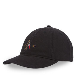 Tommy Hilfiger Gorra con visera Tommy Hilfiger Seasonal Flag Wash 6 Panel Cap AM0AM13348 Negro